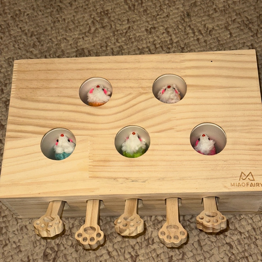 Interactive Cat Toy with Colorful Mice